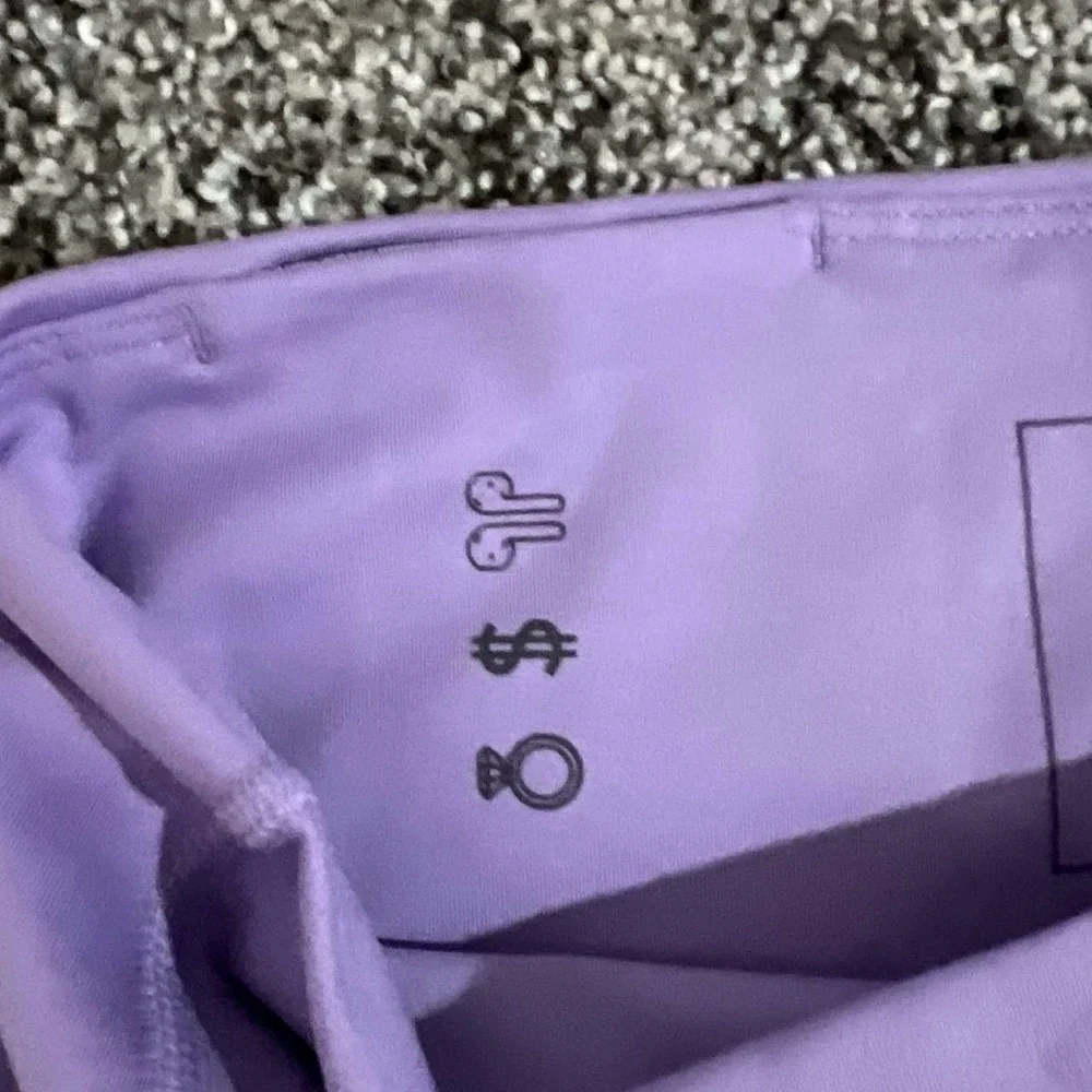 FIGS Performance Underscrub Biker Shorts Lavender Size M
